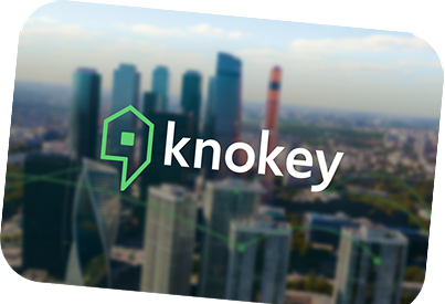 Лендинг предоставляющий услуги по удалённому управлению жилой недвижимостью KnoKey лого